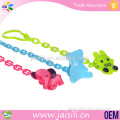 Hot selling baby accessories funny animal baby pacifier holder chain clip